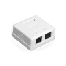 Розетка внешняя двойная EXEGATE SM2-RJ45-C6 RJ-45 кат.6 UTP Krone 110 EX292845RUS